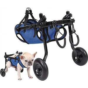 Hondenrolstoel, verstelbare hondenrolstoel for achterbenen, huisdier/hondje Doggy rolstoelen met gehandicapte achterpoten lopen,S (Color : M)