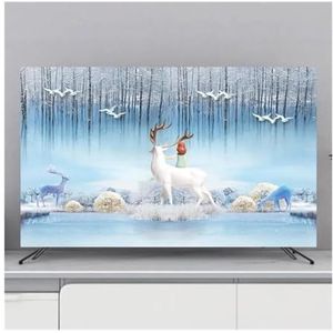 WLTYSM TV-hoes, tv-hoes, bescherming, stofkap, huishouden, hangende tv, stofkap voor thuis, universele bloemen, decoratie, eenvoudige tv-displaybeschermers, D, 58-60 inch, 140 x 85 cm