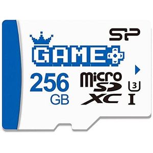 Silicon Power 256GB SDXC Micro SD-kaart Gaming Geheugenkaart met Adapter Compatibel met Nintendo-Switch