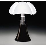 Pipistrello tafellamp, donkerbruine diffuser opaal wit H 66-86cm Ø 55cm niet dimbaar