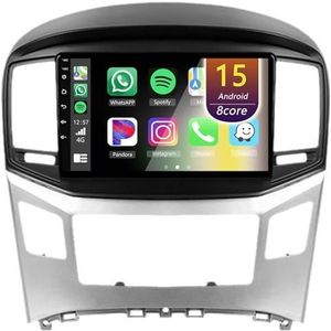 Android Radio voor Hyundai H1 2015-2018, 9 inch Touchscreen Autoradio met Wireless CarPlay Android Auto Bluetooth WIFI(4Core(1+32GB))