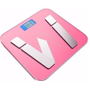 Slimme Badkamerweegschaal Elektronische Lichaamsvetweegschaal Digitale Korporaal Digitale Vloerweegschalen Bluetooth-balans Gemakkelijk Te Gebruiken(Pink)