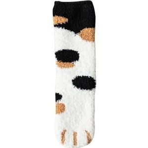 YIJIANUO Vrouwen Sokken Winter Warm Pluizige Sokken Leuke Dier Klauw Kat Poot Voetafdruk Fuzzy Sokken Dikker Coral Fleece Thuis Vloer Slaap Sokken, Goud, Eén maat