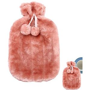 delr Alleen beschermhoes voor warm water, ultrazacht kunstbont, 2 liter, warmwaterkruik, zacht deksel voor water