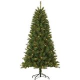 Giftsome Kerstboom - Kunstkerstboom met ledverlichting - Buigbare takken - Warm wit licht - 155 CM - Groen