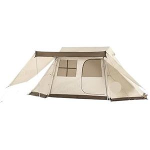 Kampeertent Outdoor 4 personen automatische snelopen tent sneeuwrok campingwandeling verdikking waterdicht Kampeer tent (Color : Golden)
