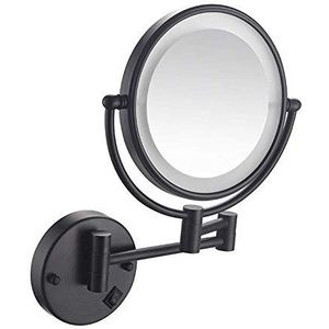 GVSIIOHRR Wandmontage make-up spiegel vergroting ijdelheid spiegel verborgen installatie ijdelheid spiegel 360 vrije rotatie uitschuifbare arm (kleur: #5)