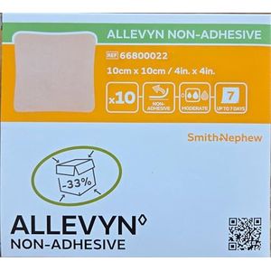 Smith & Nephew ALLEVYN niet-klevend, 10 cm x 10 cm schuimverband niet-klevend,