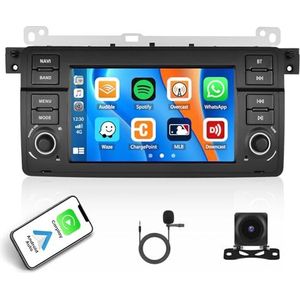 【2+32GB】 Android 13 autoradio voor BMW E46 3 serie 1999-2004 met Android Auto & Carplay, 7 inch radio met touchscreen, handsfree, Bluetooth, FM/RDS, HiFi, GPS/WiFi, SWC+achteruitkijkcamera