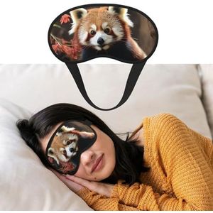 Rode panda's slaapmasker zacht verduisterend oogmasker met verstelbare riem comfortabele oogschaduw cover voor vrouwen mannen diepe rust reizen werk thuis
