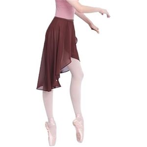 UBOHUZ Dames Ballet Rokken Chiffon Jurk Tule Rok Polyester Dans Kostuums voor Volwassenen voor Vrouwen, Koffie, M