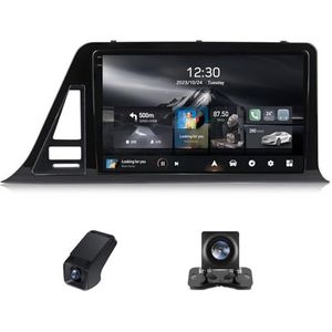 Android 14 Autoradio geldt voor Toyota C-HR CHR 2016-2020 Autoradio 2 Din Draadloze Carplay Android Auto 9 Inch Touchscreen met GPS-navigatie 4GLTE 5GWiFi FM/RDS-radio Camera(B,C30Plus)