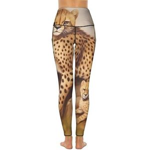 Cheetahs Mama And Little Damesyogabroek met hoge taille, yogabroek met zakken, workout, hardlooplegging voor dames