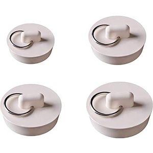 4 stuks rubberen gootsteenpluggen met hangende ring, keukenafvoerstoppers gootsteenstoppen, badpluggen voor keuken, badkamer, badkuip, wastafel, gootsteen (4 maten)