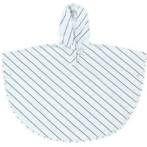 Fietsregencape, Rain Kids Water Regenbestendige Poncho Cape Diagonale Streep Regenjas for Jongens Meisjes Hoogte 100Cm-120Cm(Orange)