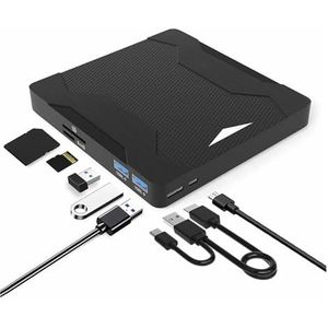 CD DVD-speler USB3.0 TF SD CD DVD-schrijver Driver Gratis Draagbare Externe Schijf Plug En Play DVD ROM Rewriter For Computer Laptop Gebruiksvriendelijk