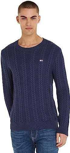 Tommy Jeans, Heren, Truien, Blauw, Maat: L Katoen,