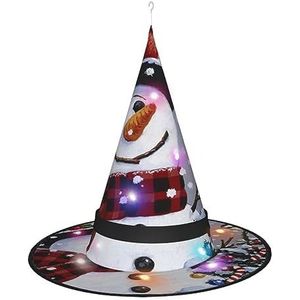 ASEELO Heksenhoed Kerstmis sneeuwpop Halloween heksen hoed voor Halloween kostuum fancy dress accessoire