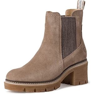 Tamaris Chelsea Boots voor dames, enkellaarzen, Touch-it-voetbed, Bruin Taupe, 40 EU