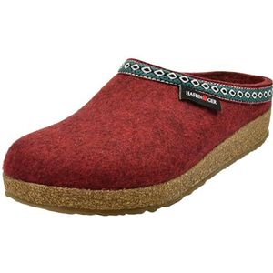 Haflinger pantoffels dames Grizzly Franzl 711001, grootte:40, kleur:Rood