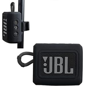 Hermitshell Silicone Sleeve is geschikt voor JBL GO 4 / JBL GO 3 waterdichte, draagbare luidspreker (zwart) (alleen siliconen hoes)