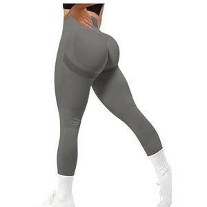 High Waist Yoga Leggings for Women Tummy Control Workout Compression Pants Moisture-Wicking Stretchy Gym Running Activewear Seamless Squat-Proof High-Rise Leggings(DarkGrey_L 3PCS)