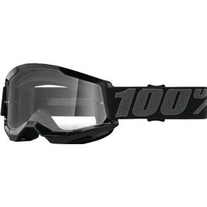 100% Motorcross Brille Strata 2 Klar, Schwarz, HU-GOG-1055