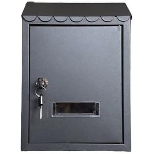 Postdozen Brievenbus Brievenbussen Afsluitbare Wandmontage Brievenbus Buiten Vintage Stijl Stalen Sleutelslot Pakketkast(Black)