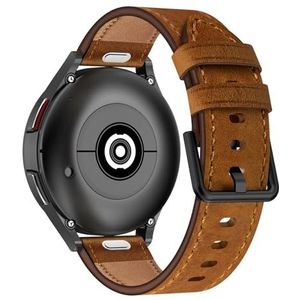 20 22 mm Quick Fit lederen band geschikt for Samsung Galaxy Watch 6Classic 43 47 mm 654 40 44 mm Geschikt for Huawei Watch 4Pro GT3 4 46 mm horlogeband(Deep brown,For Amazfit GTR 47mm)