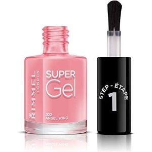 Rimmel London Super Gel van Kate Moss nagellak Duo Pack, schaduw 12, Soul Session, nude Pack of 1 Angel Wing Pink