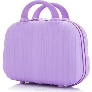 Leuke koffer for dames 13-inch mini-cosmeticakoffer Kleine koffer Vrouwelijke student Toilettas Kleine koffer (Color : Sky Blue)
