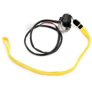 Motorfiets Stuurstart Stop-knop Voor KAWASAKI Voor SUZUKI Motorfiets Motor Noodstopschakelaar Magnetische Kap Met Polsband Stop AAN UIT(Yellow)