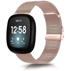 ToVioc Roestvrij stalen metalen armband, compatibel met Fitbit Charge 3 / Fitbit Charge 4 / Fitbit Charge 3 SE / Fitbit Versa 3 / Fitbit Sense / Fitbit Versa 2 / Fitbit Versa/Fitbit Versa Lite