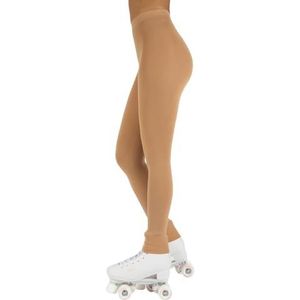 CALZITALY Panty voor dames, panty zonder voet, leggings, skating, panty, ondoorzichtig, 80 den, Made in Italy, Huid, L/XL