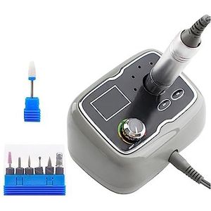 Elektrische nagelvijl, Oplaadbare desktop-nagelboormachine, box-standaard manicure-machine, draagbare 35000 RPM elektrische draadloze draadloze nail art-polijstmachine voor zowel natuurlijke als kunst