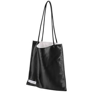 DGAZ Zijden designer tassen voor vrouwen, luxe draagtas met rits, grote schouder hobo tassen, Zwart