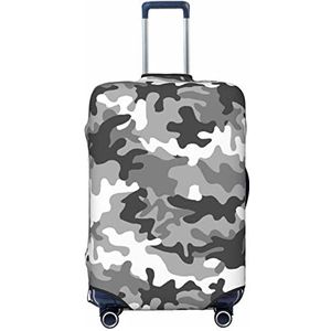 CARRDKDK Gradiënt blauwe denim bedrukte kofferhoes, bagagebeschermer kofferhoes, individuele bagagehoezen met hoge elasticiteit (S, M, L, XL), Digitale Camo, L(35.6''H x 24.2''W)