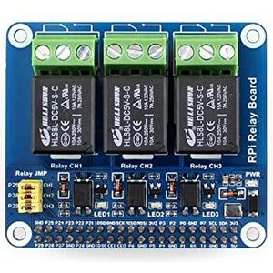 Waveshare - RPi Relay Board - 3-Weg Relay Controle - Compatibel met Raspberry Pi