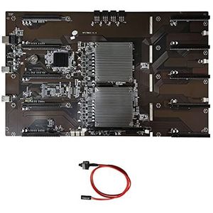 AMIUHOUN X79 BTC Mijnbouw Moederbord+Schakelaar Kabel 10XPCIE 8X GPU Slot LGA 2011 DDR3 voor ETH Mijnbouw X79 M10 Moederbord
