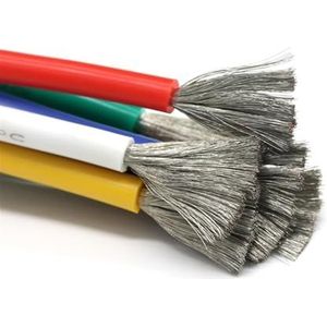 Hittebestendige siliconen geïsoleerde koperdraad 1 meter veelkleurig 12-20 AWG(White,1meter 12 AWG)