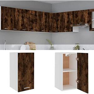 Rantry Hangkast van eikenhout, 29,5 x 31 x 60 cm, van meerlaags hout, ruimtebesparend, voor buiten, balkonmeubel voor woonkamer, kantoor, slaapkamer, badkamer