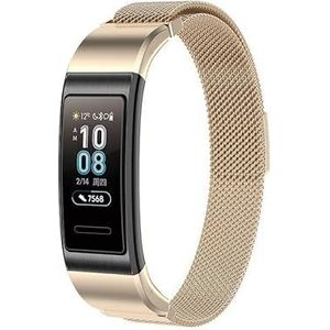 Metalen band compatibel met Huawei band 3/3 pro Smart Watch roestvrij stalen armbanden compatibel met Huawei Band 4 Pro Magnetische Loop Correa, Huawei band 3 pro, Agaat