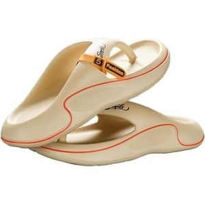 Pantoffels, Strandslippers for heren - Zomerse casual sandalen for buiten en aan zee voor House Slides Douche Sandalen(Khaki,45 EU)