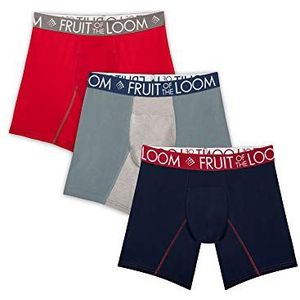 Fruit of the Loom Ademend ondergoed boxershorts kort (3-pack) heren, Boxer Brief - Performance Cooling - 3-pack, M