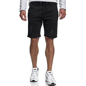 INDICODE Heren Ernest Jeans Shorts | Jeans korte broek met zakken Black L