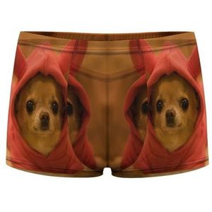 Grappige hond met hoodie heren boxerslips sexy shorts mesh boxers ondergoed ademende onderbroek string