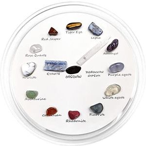 Kristallen en edelstenen, set met helende kristallen, klokontwerp om te verzamelen, voor chakra-set stenen, Reiki-steen, edelsteen, meditatie