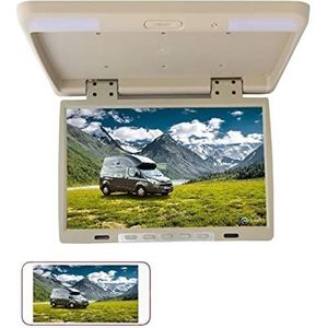 Draagbare dvd-speler voor videospelers op hoofdsteunen in auto's 22 inch autodakmonitor neerklapbaar scherm overhead multimedia video plafond dakmontage display ingebouwde IR USB FM HDMI met HD-rotere