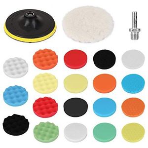 Polijstmachine, 22 stks/set Auto polijsten Pad 150mm Spons Buffing Waxing Boot Car Poolse buffer boorwiel polijstmachine Verwijdert krassen(Type1)
