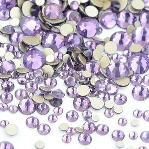 1400 stuks Mix Size Mix AB Kleur GRhinestone Flatback Crystal Stones Non Hotfix Strass Applicaties Voor Nageljurk Ambachten-Tanzaniet